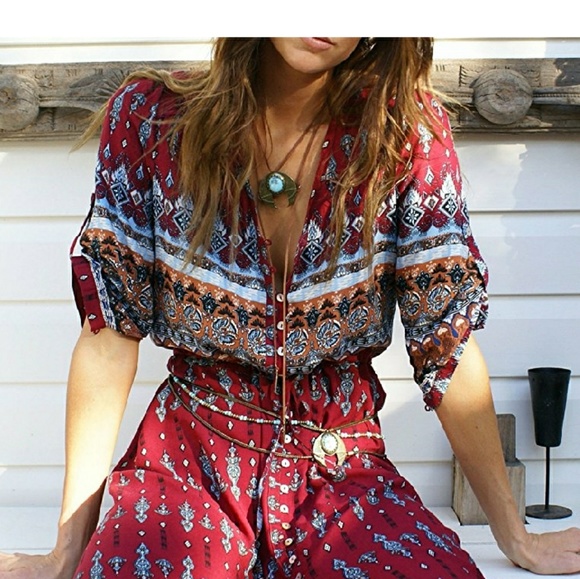 ♥︎HP♥︎  BRITANICA Long Cotton Festival Maxi Dress - Picture 6 of 7